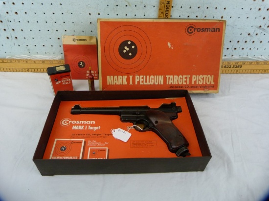 Crosman Mark I Pellgun target pistol, .22 cal, C02 power