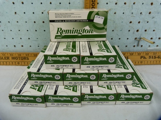 Ammo: 10 boxes/50 Remington .45 Auto, 185 gr, 10x$