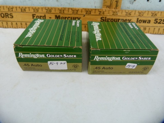 Ammo: 2 boxes/25 Remington Golden Saber .45 Auto, 2x$