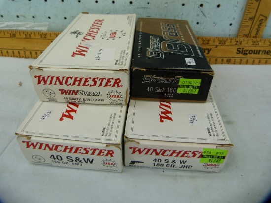 Ammo: 4 boxes/50 (short 4) mixed 40 S&W, 4x$