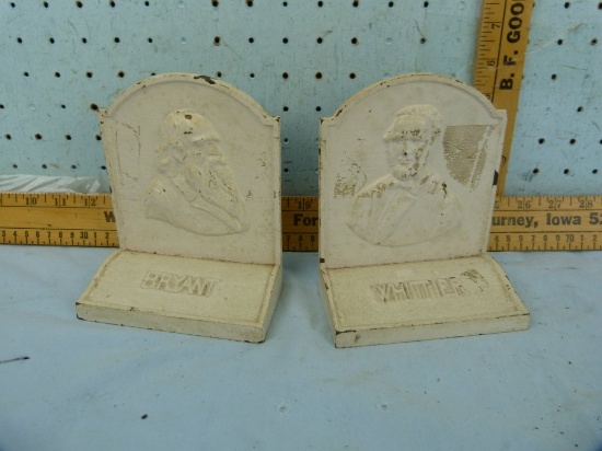 Pair of bookends, Bryant & Whittier, 6" T