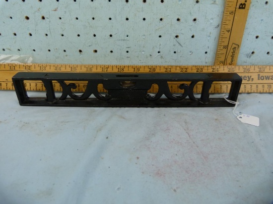 Metal level, 12-1/2" L, has been painted