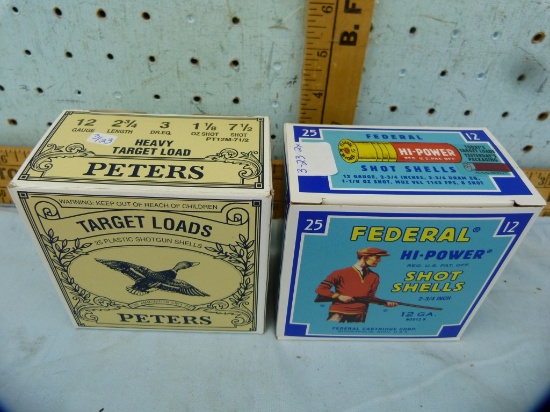 Ammo: 2 boxes/25 Federal & Peters 12 ga, 2-3/4", 2x$