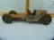 Metal toy truck with Structo decal, missing bed, metal wheels