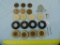 Assortment of 24 pc: toy wheels, grill, axles