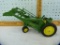 Unmarked metal toy John Deere tractor w/front loader