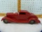 Unmarked metal toy wind-up car, 14-1/8