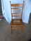 Cane bottom pressed back chair, 41-3/4