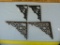 2 Pairs cast iron shelf brackets, 2x$