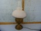 Electrified kerosene-style lamp, B&H, metal base, works