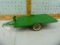 Unmarked metal toy flatbed trailer, 12-3/8