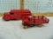 2 Metal toys: stake truck & Wyandotte delivery truck