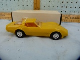 Plastic dealer promo car: 1980 yellow Corvette w/box