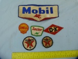 6 Cloth decals: Mobil, Texaco, Shell, Sinclair, & D-X