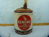 Kendall Oil 5-gallon tin, some rust