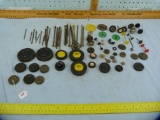 Toy wheels & axles, various sizes, makers, & conditions