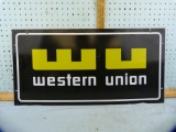 Western Union double sided enamel sign, 15