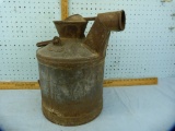 Standard Oil Co. 5-gallon metal gas can with spout, Indiana
