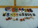 24 pieces: racing cars & parts, largest is 4-3/4