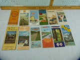 12 Road maps, some are advertising - petroleum