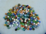 178 Glass marbles, various sizes & conditions