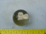 Sulphide marble with lion, 1-1/2