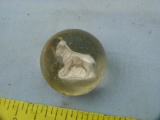 Sulphide marble with ram, 1-5/8