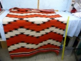 Navajo rug, red/black/white, 43