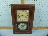 Seth Thomas miniature ogee shelf clock, walnut, 30 hour