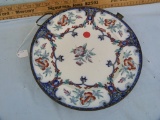 Gaudy Dutch or Welsh heated plate, w/hairline