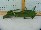 John Deere metal toy scoop attachment for tractor, 11