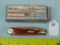 Case XX USA 6154L Trapperlock knife, old red jig bone, with box