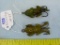 2 Fishing lures: pair of old frogs, some roughness