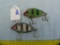 2 Fishing lures: South Bend Optics