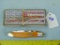 Case XX USA muskrat knife, persimmon orange, with box