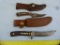 2 Schrade USA hunting knives, #165 & #152