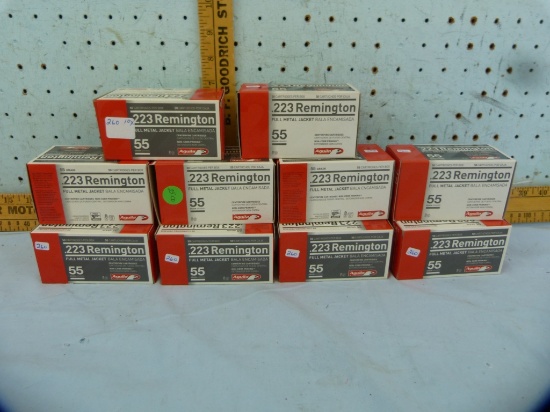 Ammo: 10 boxes/50 Aguila .223 Rem, FMJ, 55 gr, 10x$