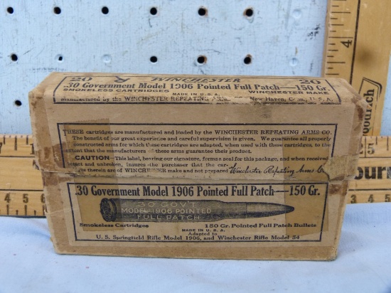 Ammo: box/20 Winchester .30 Gov't Model 1906