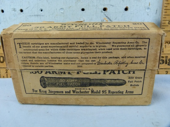Ammo: box/20 Winchester .30 Army Full Patch