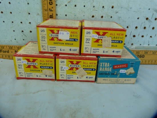 Ammo: 5 boxes/25 Western Super X & Sears Xtra Range 20 ga, 5x$