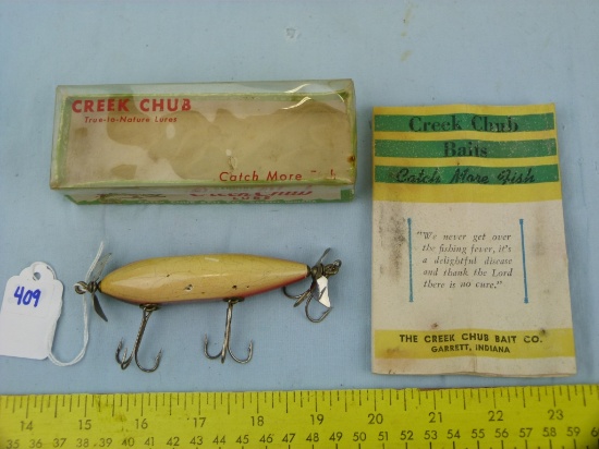 Fishing lure: Creek Chub Injured Minnow, glass eyes