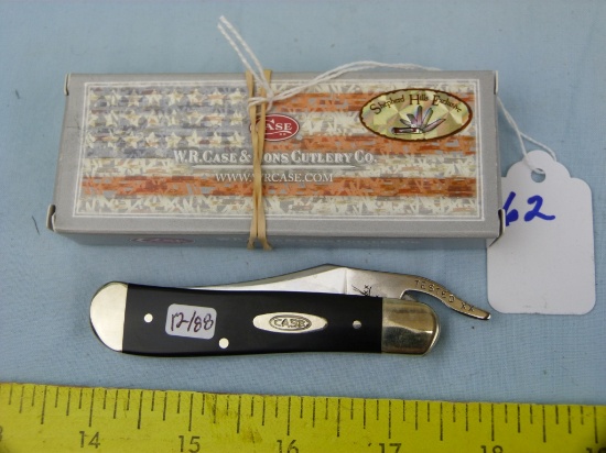 Case XX USA 21953L russlock knife, smooth black, with box