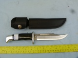 Buck USA 119 hunting knife w/leather sheath, new