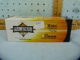 Ammo: brick/500 Armscor .22 Mag, 40 gr, JHP