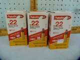 Ammo: 3 bricks/500 Aguila .22 LR, 40 gr, 3x$