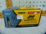 Ammo: brick/500 Aguila .22 LR, 40 gr, lead bullets