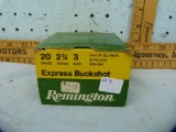 Ammo: box/25 Remington Express Buckshot 20 ga, 2-3/4