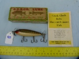 Fishing lure: Creek Chub Injured Minnow, glass eyes, with box