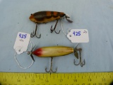 2 Creek Chub fishing lures: Injured Minnow, glass eyes, & Crawdad, 2x$