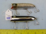 2 Fishing lures: Heddon Lucky 13 silver flash, 2x$